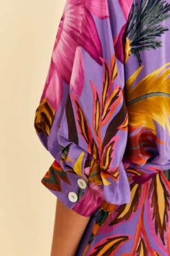 Farm Rio Purple Maxi Flowers Maxi Dress 12 Farm Rio Purple Maxi Flowers Maxi Dress -Farm Rio 318178 05