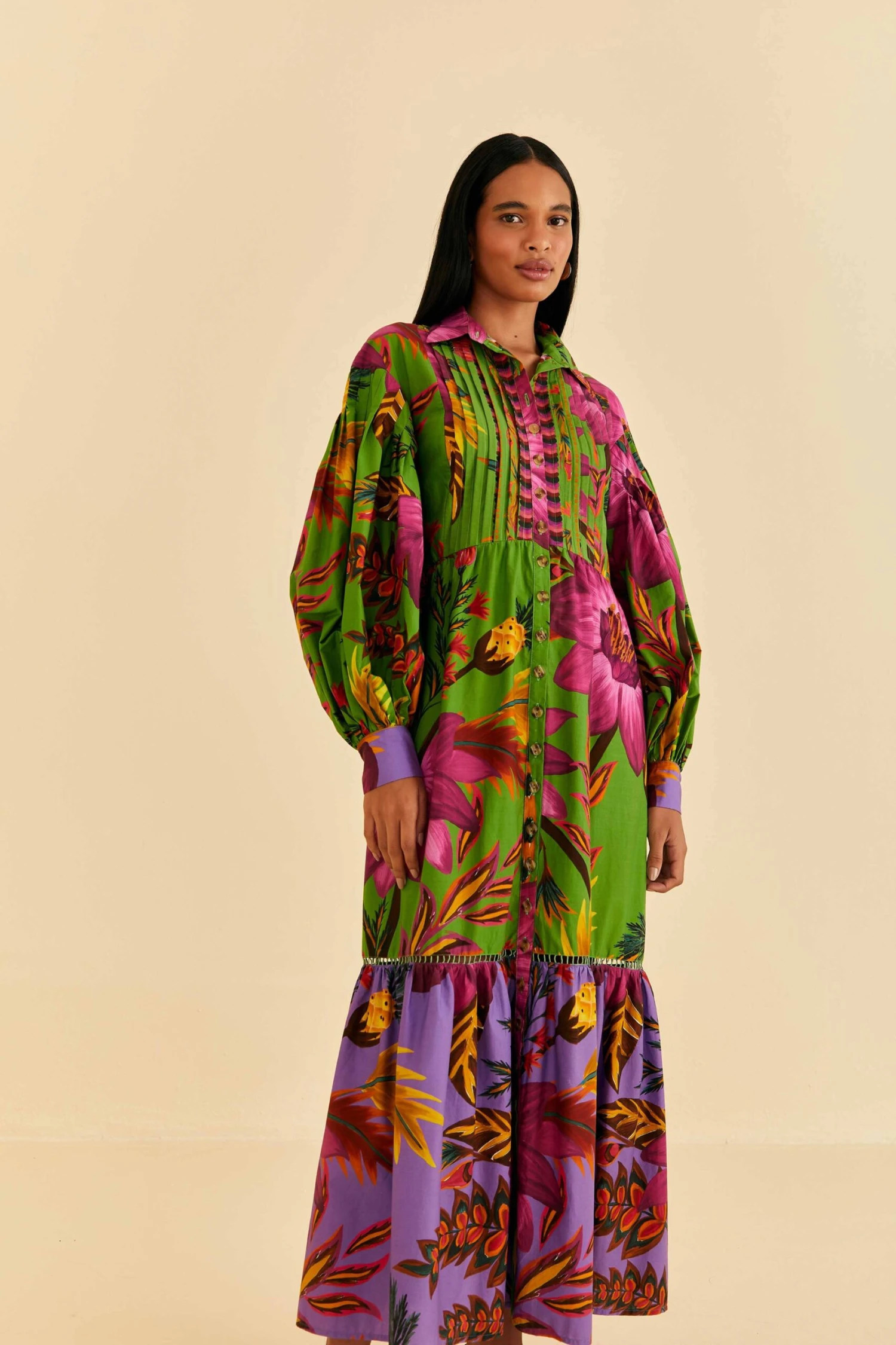 Farm Rio Maxi Flowers Organic Cotton Maxi Dress 4 Farm Rio Maxi Flowers Organic Cotton Maxi Dress - Image 2