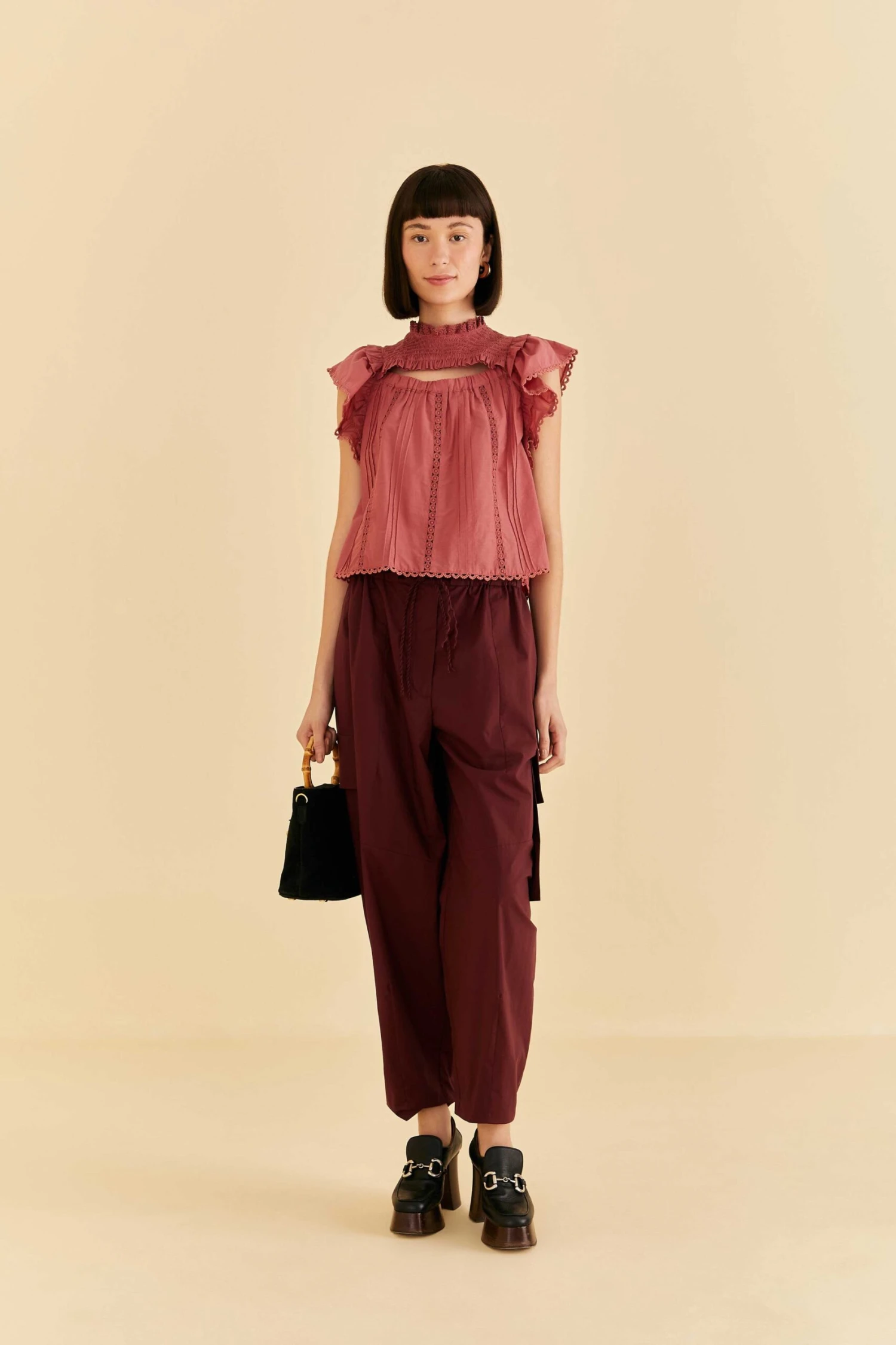 Farm Rio Blush Ruffles Blouse 4 Farm Rio Blush Ruffles Blouse - Image 2