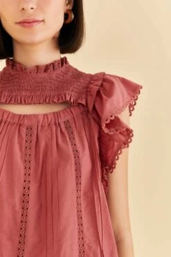 Farm Rio Blush Ruffles Blouse 10 Farm Rio Blush Ruffles Blouse -Farm Rio 318257 03