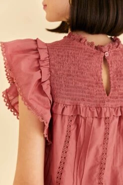 Farm Rio Blush Ruffles Blouse 12 Farm Rio Blush Ruffles Blouse -Farm Rio 318257 05