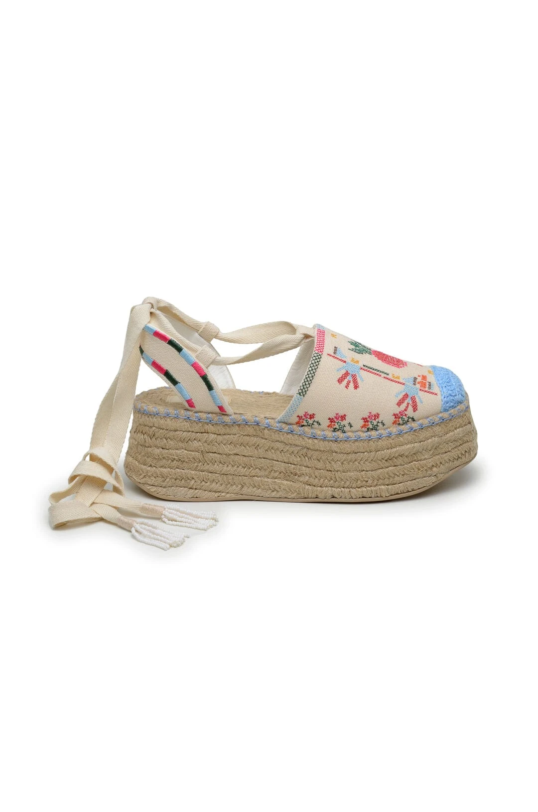 Farm Rio Off White Paradise Espadrille Platform Sandal 5 Farm Rio Off White Paradise Espadrille Platform Sandal - Image 3