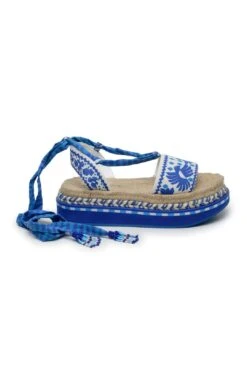 Farm Rio Blue Jungle Scarf Espadrille Flatform Sandal 7 Farm Rio Blue Jungle Scarf Espadrille Flatform Sandal -Farm Rio 318459 03