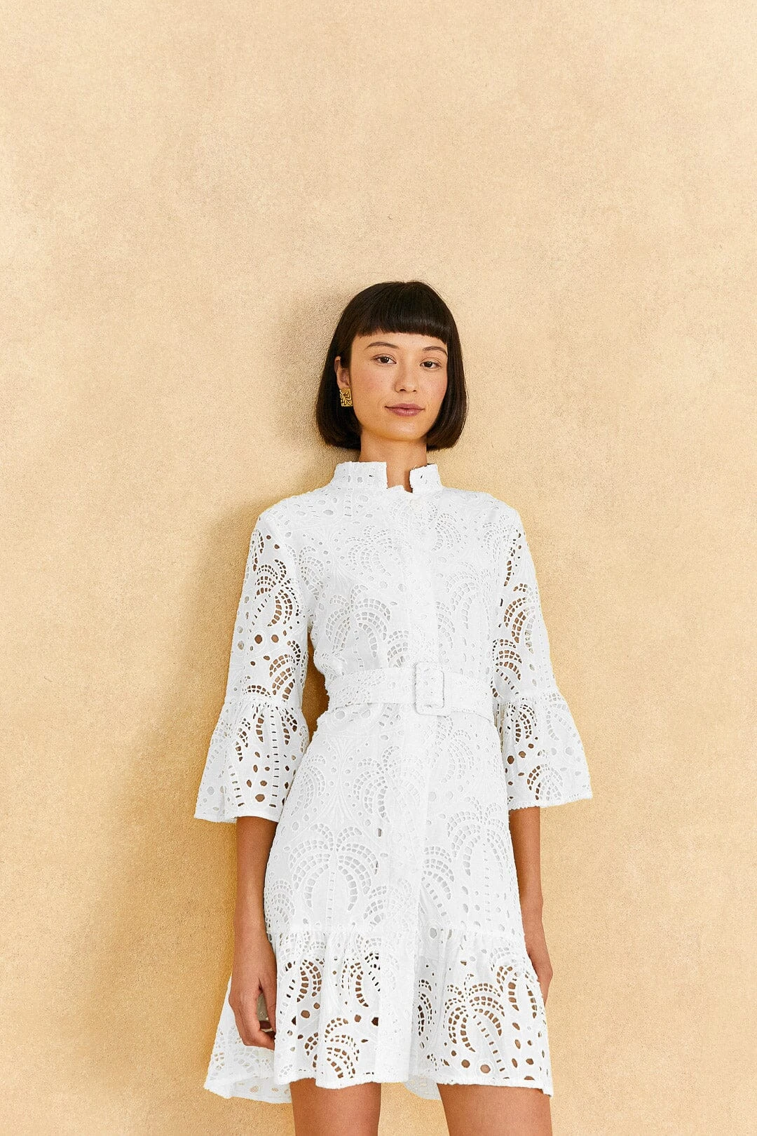 Farm Rio Off-White Palm Tree Mini Dress 3 Farm Rio Off-White Palm Tree Mini Dress