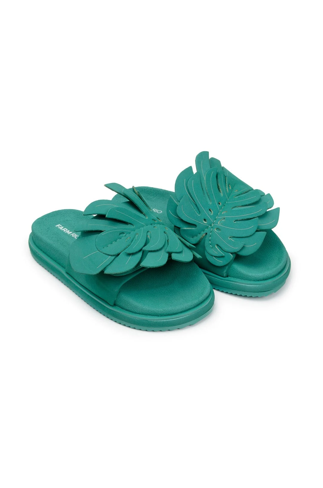 Farm Rio Green Monstera Anatomic Slide Sandal 3 Farm Rio Green Monstera Anatomic Slide Sandal