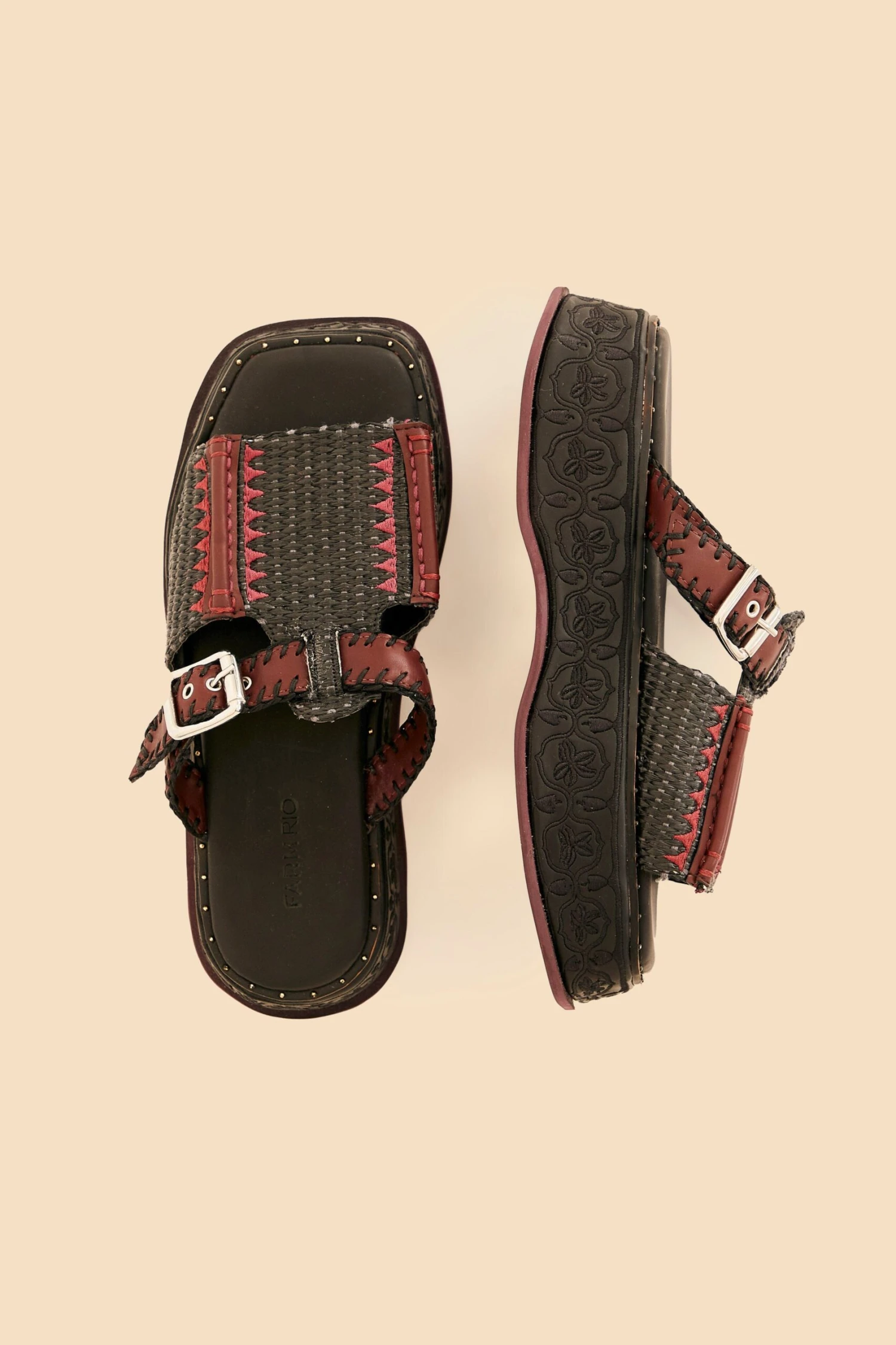 Farm Rio Black Flatform Mule 6 Farm Rio Black Flatform Mule - Image 4