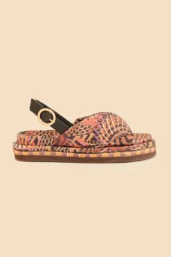 Farm Rio Caramel Macawmouflage Puffy Flat Sandal -Farm Rio 319838 03
