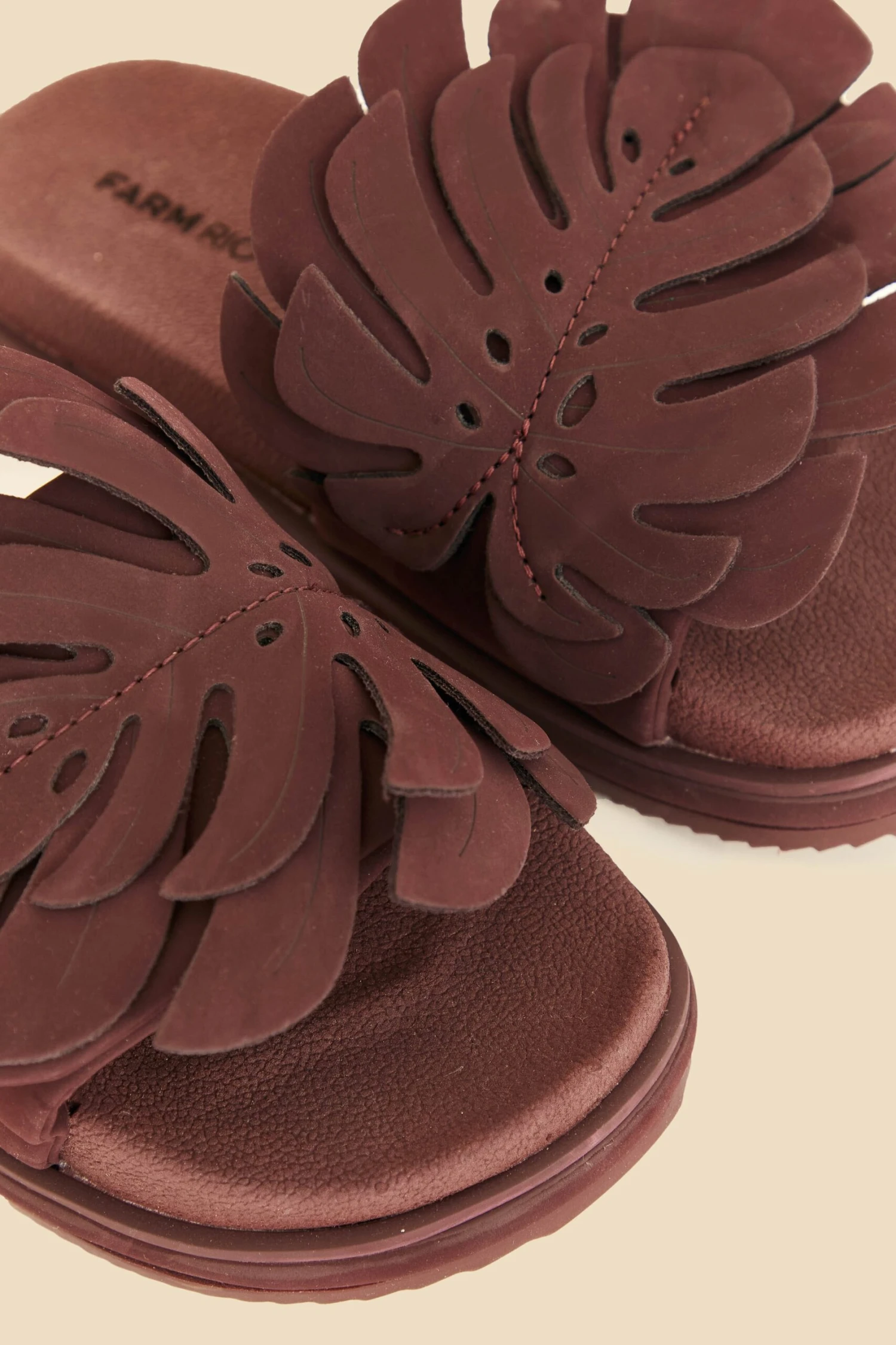 Farm Rio Wine Monstera Anatomic Slide Sandal 4 Farm Rio Wine Monstera Anatomic Slide Sandal - Image 2