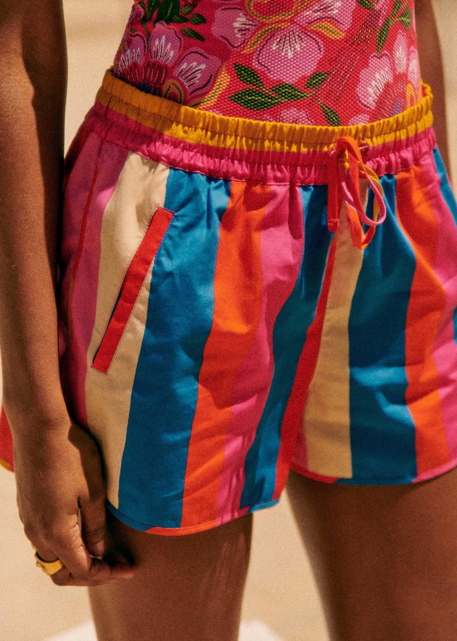 Farm Rio Carioca Stripes Multicolor Kurt Shorts 4 Farm Rio Carioca Stripes Multicolor Kurt Shorts - Image 2