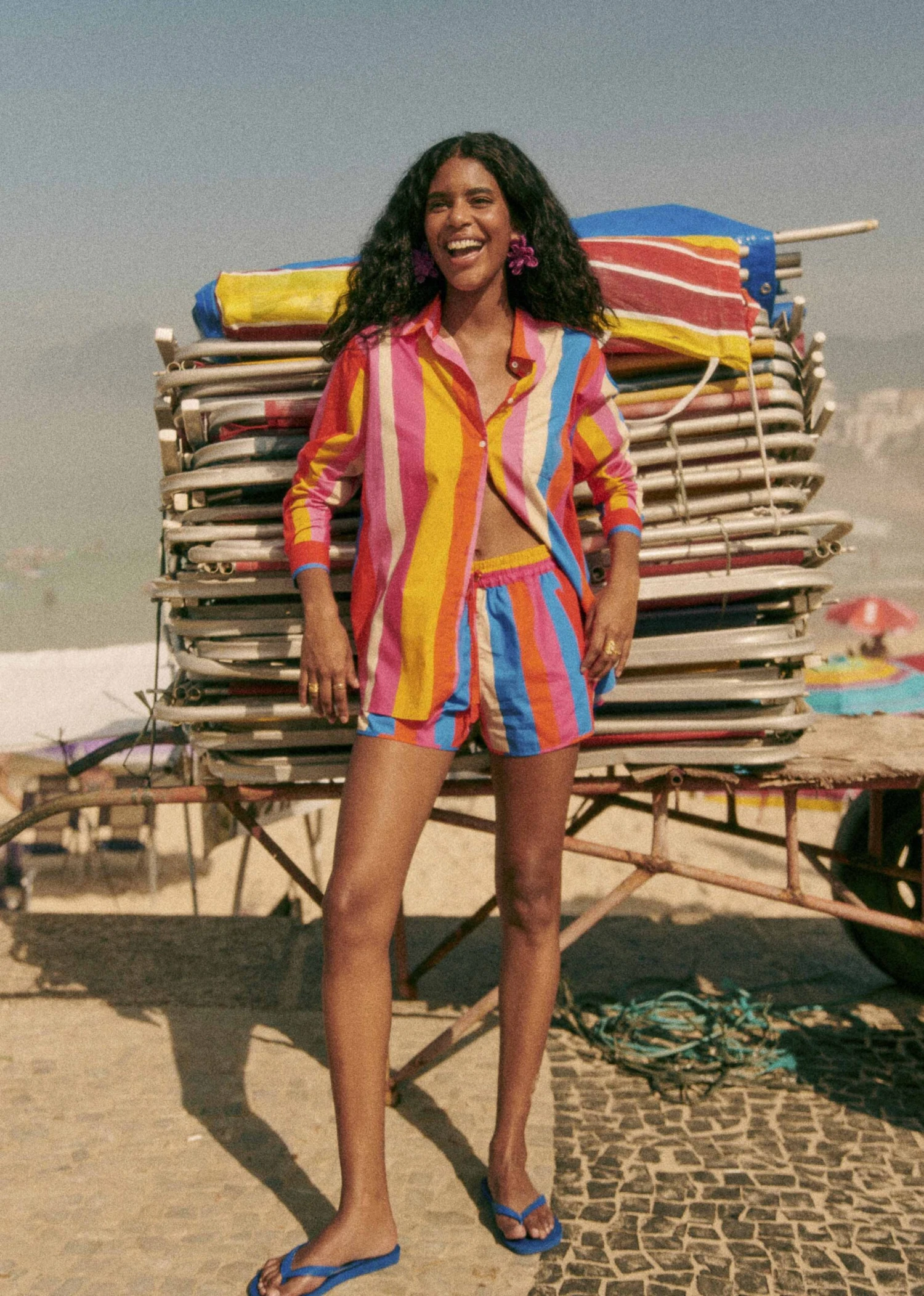 Farm Rio Carioca Stripes Multicolor Kurt Shorts 5 Farm Rio Carioca Stripes Multicolor Kurt Shorts - Image 3