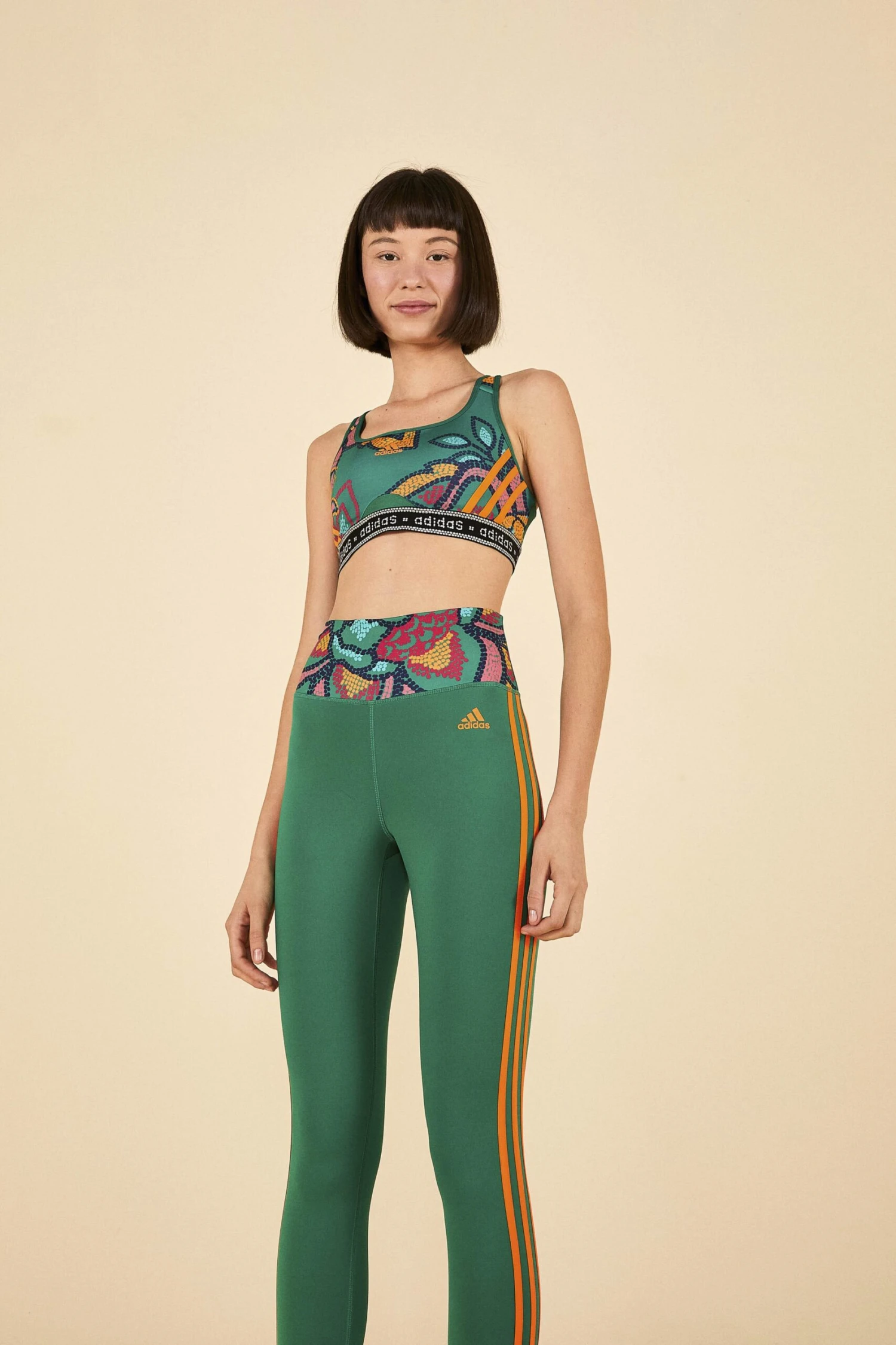 Farm Rio ADIDAS FARM TR Tights Green 3 Farm Rio ADIDAS FARM TR Tights Green