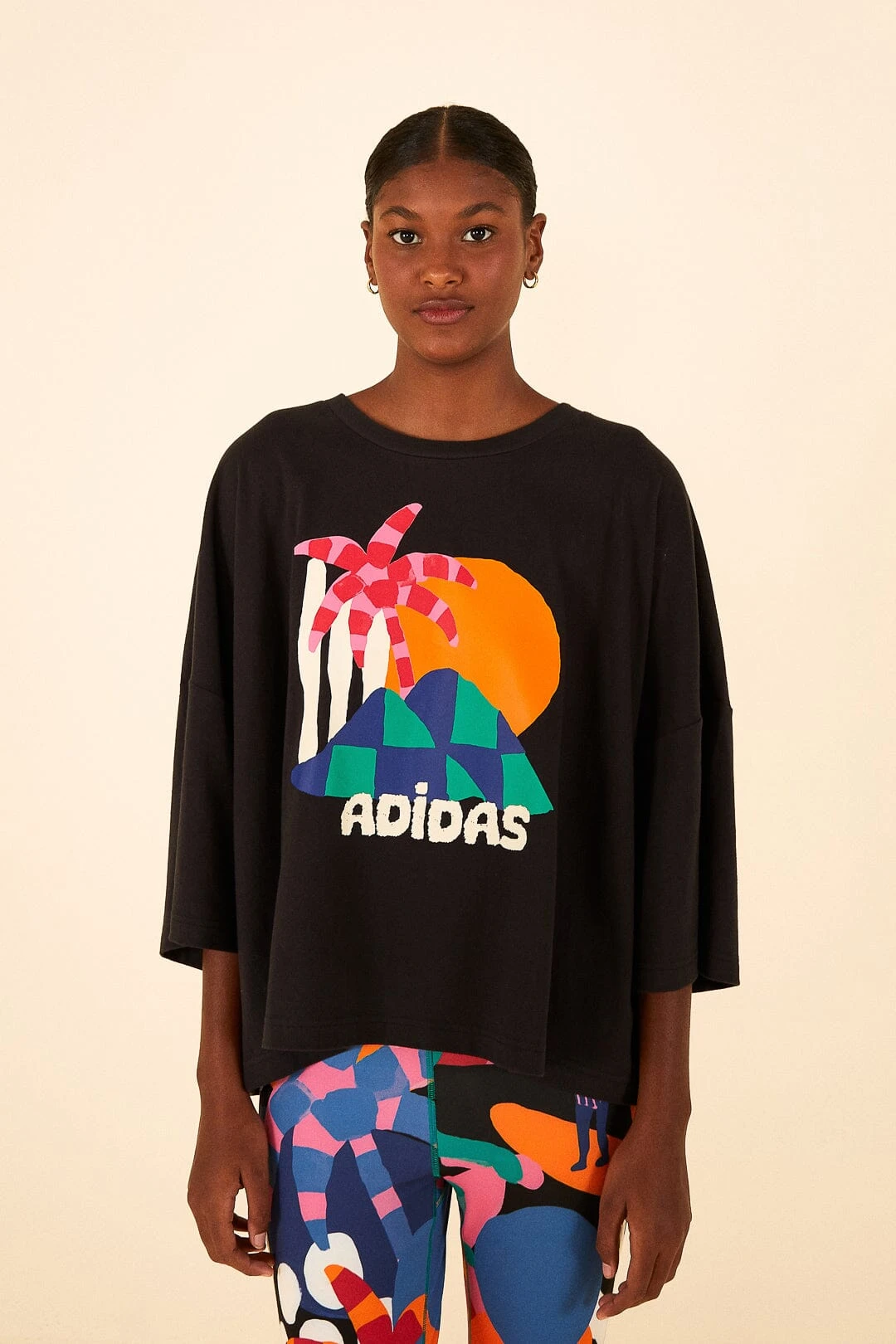 Farm Rio Adidas Farm Gfx Tee Black 4 Farm Rio Adidas Farm Gfx Tee Black - Image 2
