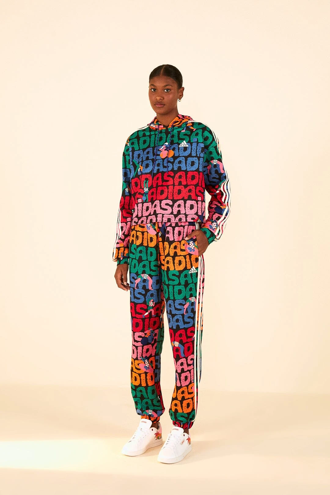 Farm Rio Adidas Farm Trackpants Black 3 Farm Rio Adidas Farm Trackpants Black