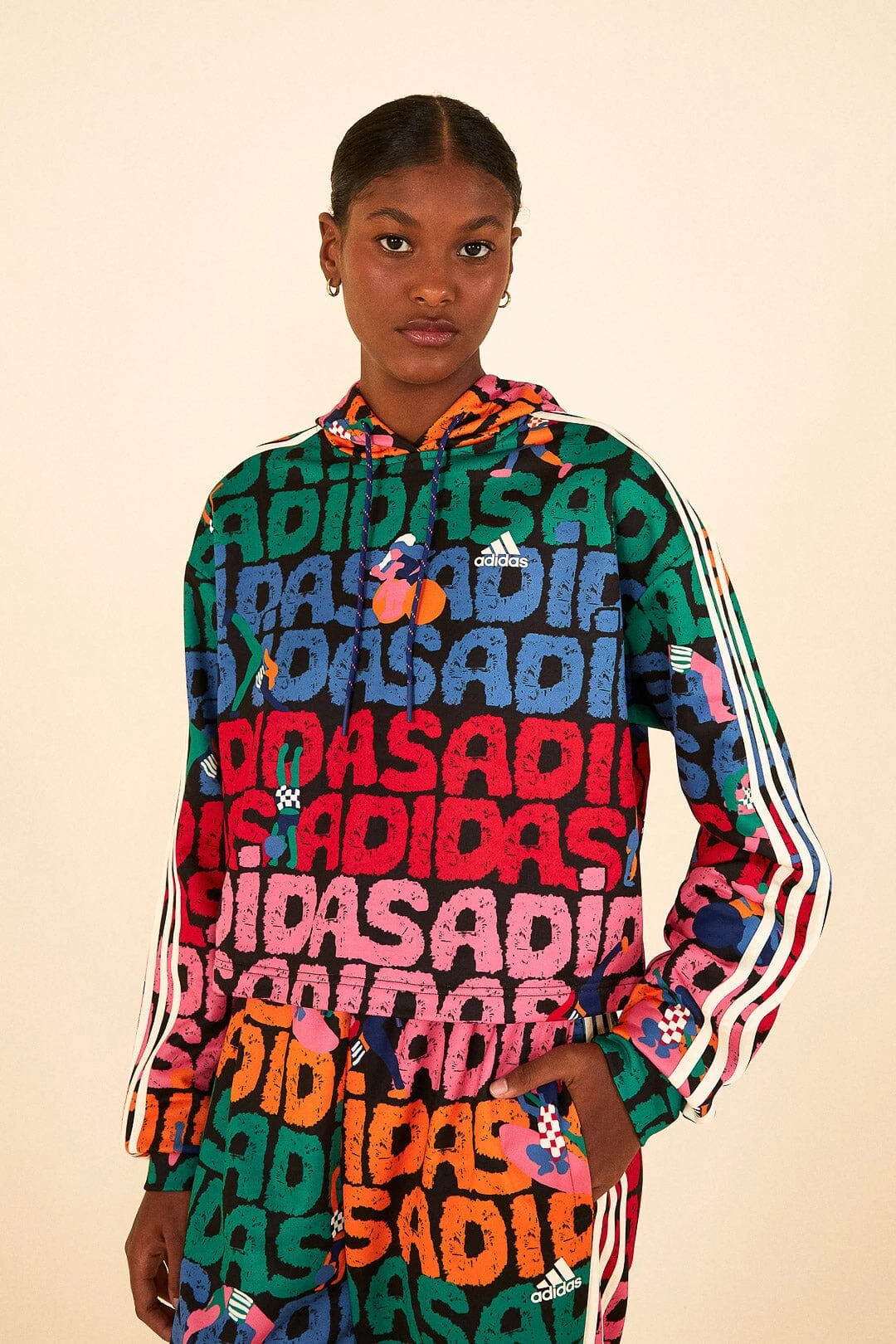 Farm Rio Adidas Farm Hoodie Black 4 Farm Rio Adidas Farm Hoodie Black - Image 2