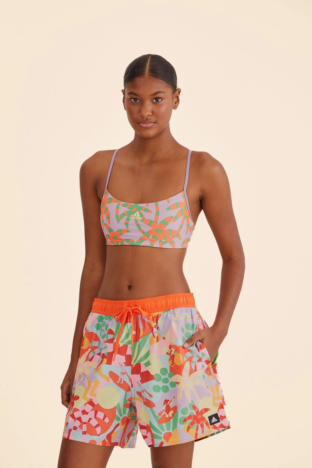 Farm Rio Adidas Farm Unitefit Shorts Red 3 Farm Rio Adidas Farm Unitefit Shorts Red